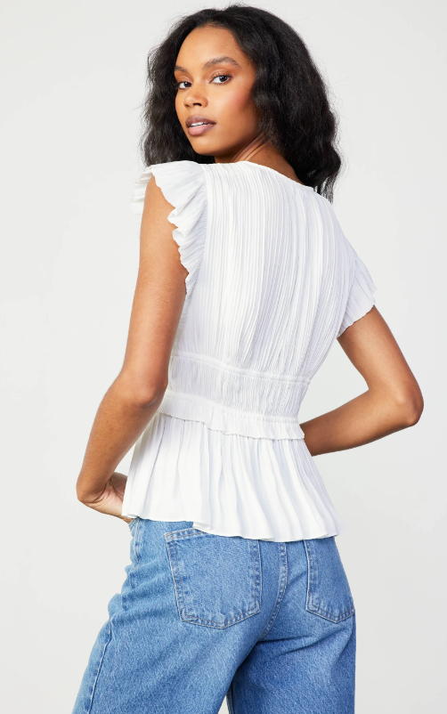 Maria Pleated Sleeveless Blouse