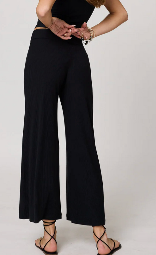 Rib Wide Leg Pant