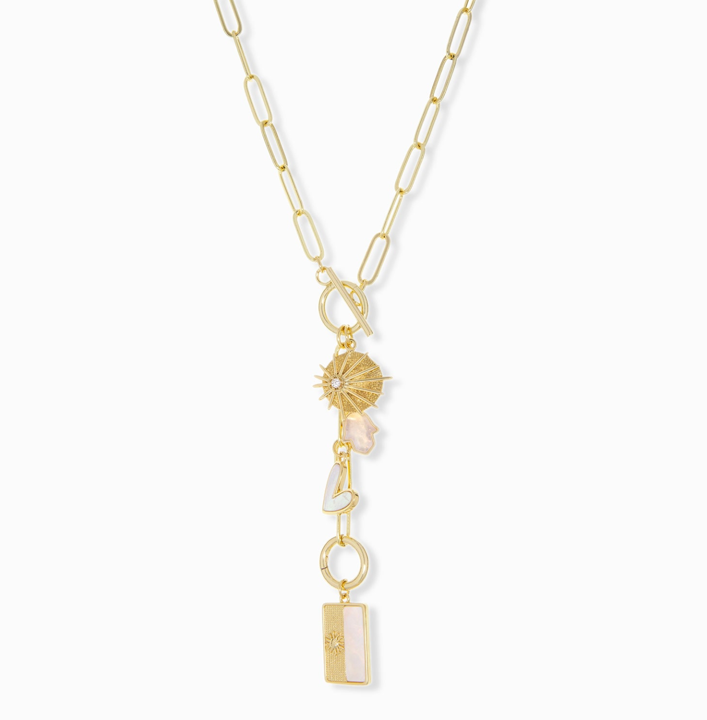 Lariat Toggle Charm Necklace