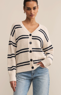Boyfriend Striped Cardigan