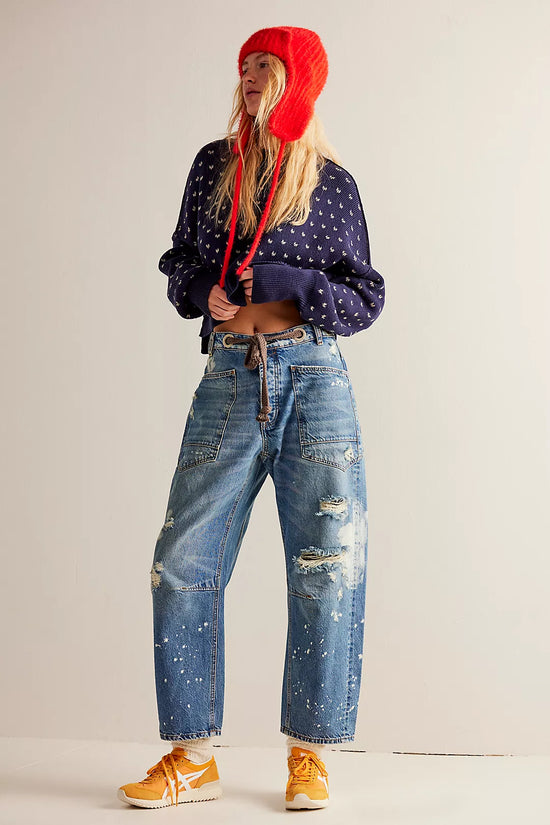 Moxie Low Slung Barrel Jeans