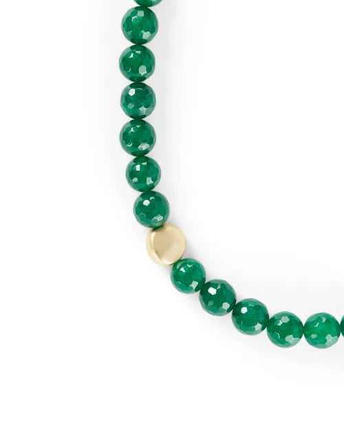 Jade and Gold Beaded Necklace