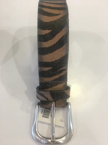 Zebra Leather Belt