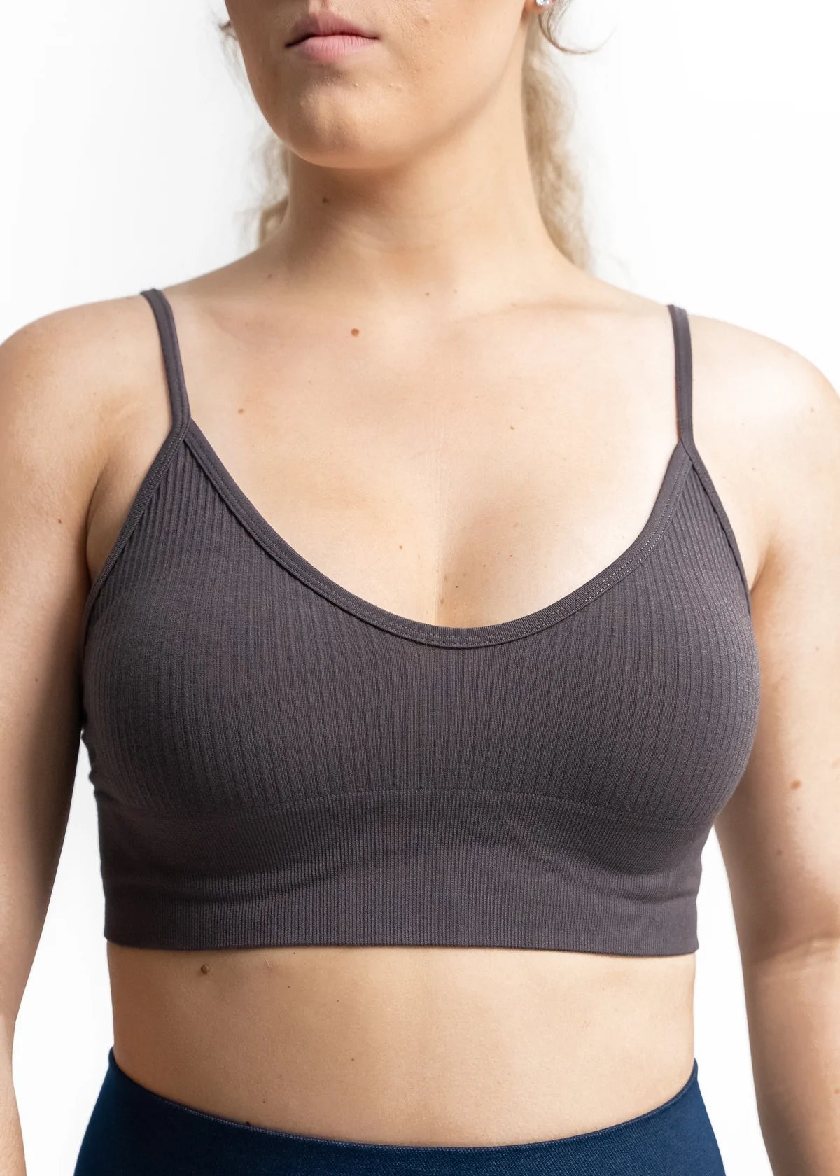 Adjustable Ribbed Bra