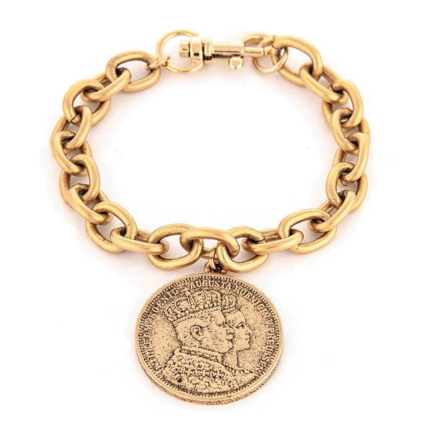 Roman Coin Chain Bracelet