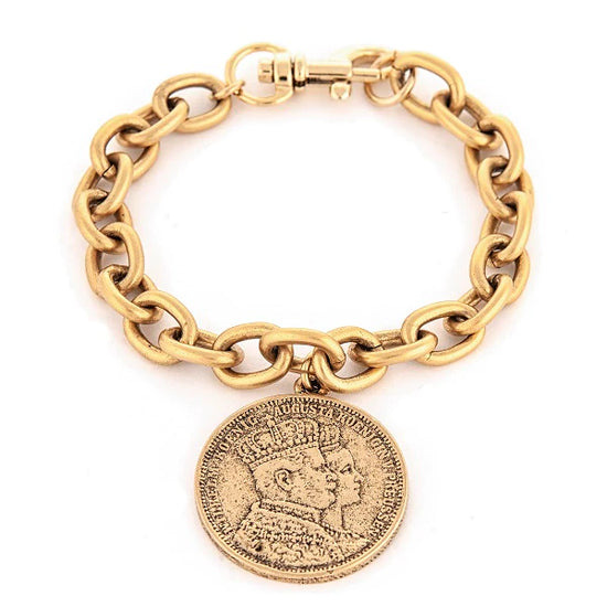 Roman Coin Chain Bracelet