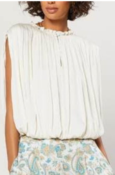 Sleeveless Shirring Top