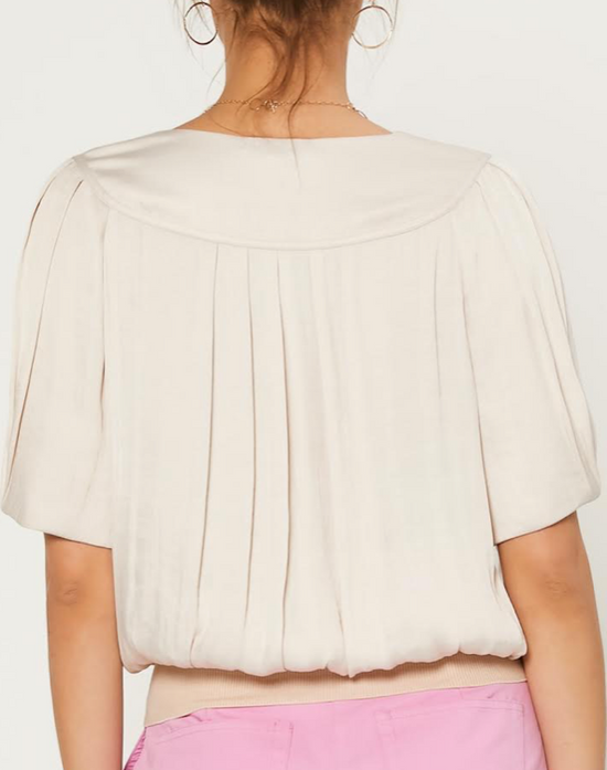 SS Draped Surplice Blouse