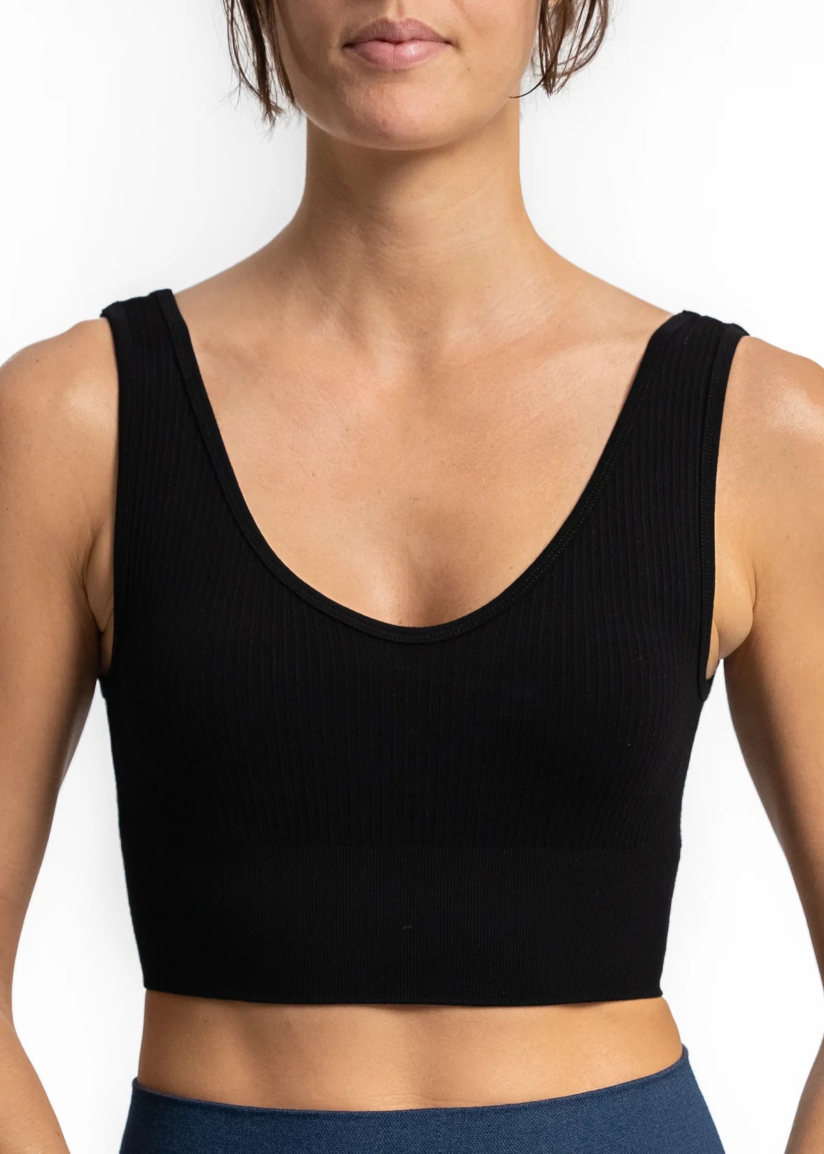 Ribbed V-Neck Brami