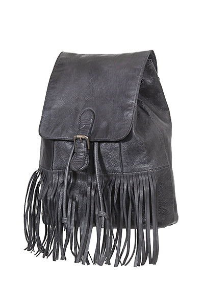 Scarlet Fringed Backpack