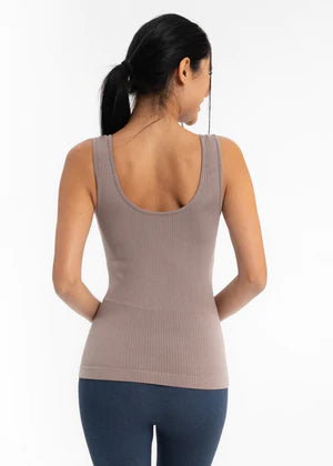 Ribbed V/Scoop Nk Tank